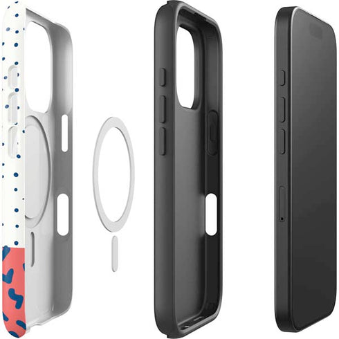 Polka Dot Split iPhone 16 Pro Max Magsafe Impact Case