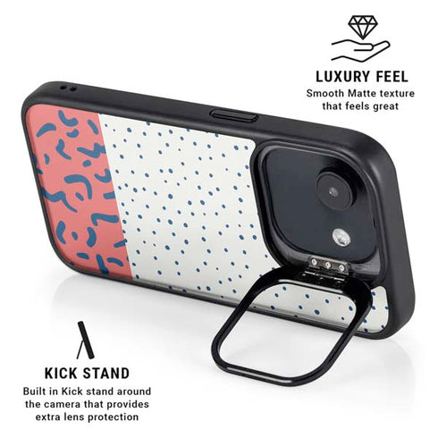 Polka Dot Split iPhone 16e Kickstand Case
