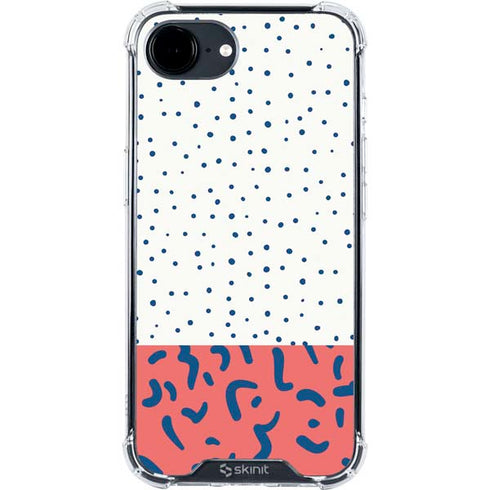 Polka Dot Split iPhone 16e Clear Case