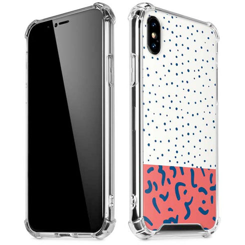 Polka Dot Split iPhone X/XS Clear Case