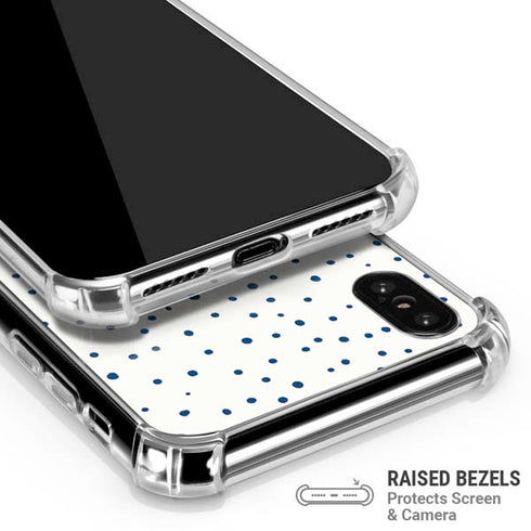 Polka Dot Split iPhone X/XS Clear Case
