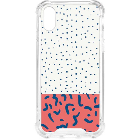 Polka Dot Split iPhone XS Clear Case