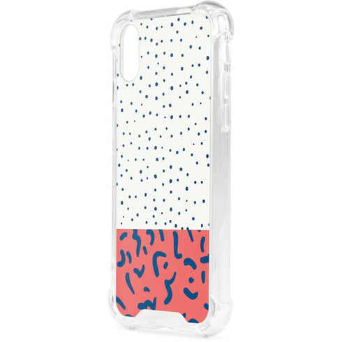 Polka Dot Split iPhone XS Clear Case