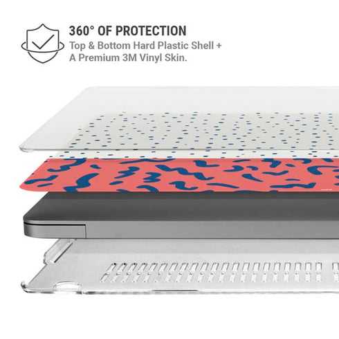 Polka Dot Split MacBook Pro 14in (2021-24) Case plus Skin