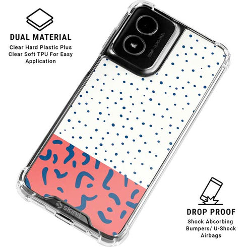 Polka Dot Split Moto G Power 5G (2024) Clear Case