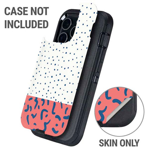 Polka Dot Split Otterbox Defender iPhone Skin