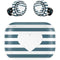 Polka Dots and Stripes Heart in Blue Amazon Echo Buds Skin