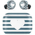 Polka Dots and Stripes Heart in Blue Amazon Echo Buds Skin