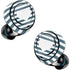 Polka Dots and Stripes Heart in Blue Amazon Echo Buds Skin