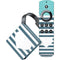 Polka Dots and Stripes Heart in Blue Amazon Fire TV Skin