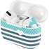 Polka Dots and Stripes Heart in Blue AirPods Skins