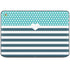 Polka Dots and Stripes Heart in Blue HP Chromebook Skin