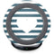Polka Dots and Stripes Heart in Blue Fast Charge Wireless Charging Stand Skin