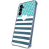 Polka Dots and Stripes Heart in Blue Galaxy A35 5G Clear Case