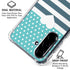Polka Dots and Stripes Heart in Blue Galaxy A36 5G Clear Case