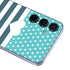 Polka Dots and Stripes Heart in Blue Galaxy A36 5G Skin