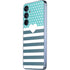 Polka Dots and Stripes Heart in Blue Galaxy A55 5G Skin