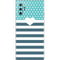 Polka Dots and Stripes Heart in Blue Galaxy Note 10 Plus Skin
