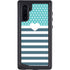Polka Dots and Stripes Heart in Blue Galaxy Cases