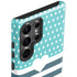 Polka Dots and Stripes Heart in Blue Galaxy S23 Ultra Pro Case