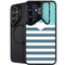 Polka Dots and Stripes Heart in Blue Galaxy S24 Kickstand Case