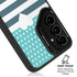 Polka Dots and Stripes Heart in Blue Galaxy S25 Kickstand Case