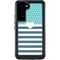 Polka Dots and Stripes Heart in Blue Galaxy S24 Plus Waterproof Case