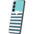 Polka Dots and Stripes Heart in Blue Galaxy S25 Skin