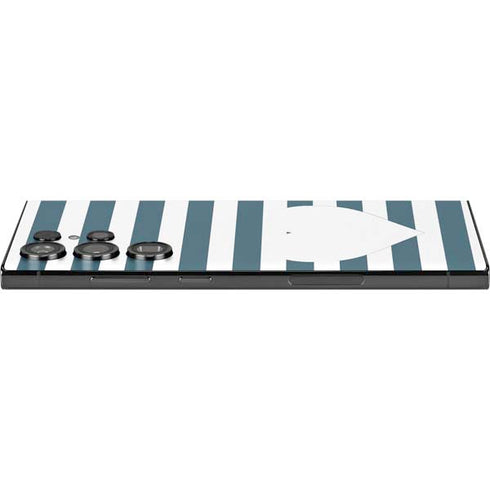 Polka Dots and Stripes Heart in Blue Galaxy S24 Ultra Skin