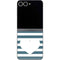 Polka Dots and Stripes Heart in Blue Galaxy Z Flip6 Skin