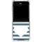 Polka Dots and Stripes Heart in Blue Galaxy Z Flip6 Clear Case
