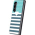 Polka Dots and Stripes Heart in Blue Galaxy Z Fold5 5G Skin