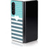 Polka Dots and Stripes Heart in Blue Galaxy Z Fold5 5G Skin