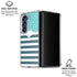 Polka Dots and Stripes Heart in Blue Galaxy Z Fold6 Clear Case