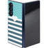 Polka Dots and Stripes Heart in Blue Galaxy Z Fold6 Skin