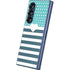 Polka Dots and Stripes Heart in Blue Galaxy Z Fold6 Skin