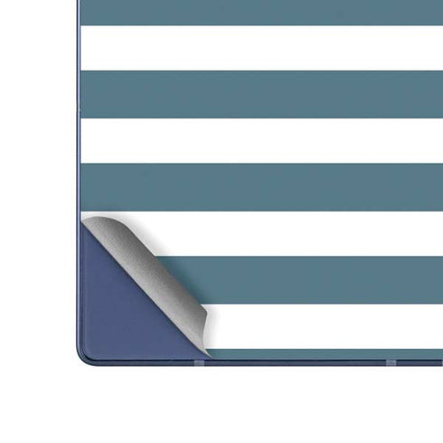 Polka Dots and Stripes Heart in Blue Galaxy Z Fold6 Skin