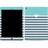 Polka Dots and Stripes Heart in Blue iPad Skins