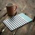 Polka Dots and Stripes Heart in Blue iPad Skins