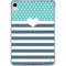 Polka Dots and Stripes Heart in Blue iPad 11th Gen (2025) Clear Case