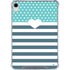 Polka Dots and Stripes Heart in Blue iPad 11th Gen (2025) Clear Case