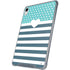 Polka Dots and Stripes Heart in Blue iPad 11th Gen (2025) Clear Case