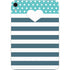 Polka Dots and Stripes Heart in Blue Apple iPad Mini Skin