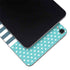 Polka Dots and Stripes Heart in Blue Apple iPad Mini Skin