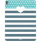 Polka Dots and Stripes Heart in Blue iPad Pro 13in M4 (2024) Skin