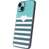Polka Dots and Stripes Heart in Blue iPhone Skins