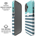 Polka Dots and Stripes Heart in Blue iPhone 16 Magsafe Impact Case