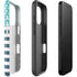 Polka Dots and Stripes Heart in Blue iPhone 16 Pro Impact Case