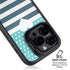 Polka Dots and Stripes Heart in Blue iPhone 16 Pro Max Kickstand Case