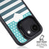 Polka Dots and Stripes Heart in Blue iPhone 16e Kickstand Case